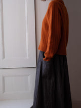 Immaculate Vegan - BIBICO Nora Women's Cotton Skirt | Black & Grey Pinstripe