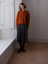 Immaculate Vegan - BIBICO Nora Women's Cotton Skirt | Black & Grey Pinstripe