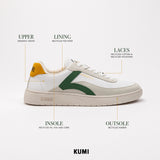 Immaculate Vegan - KUMI Sneakers Hygge/22 Suede Green Mustard