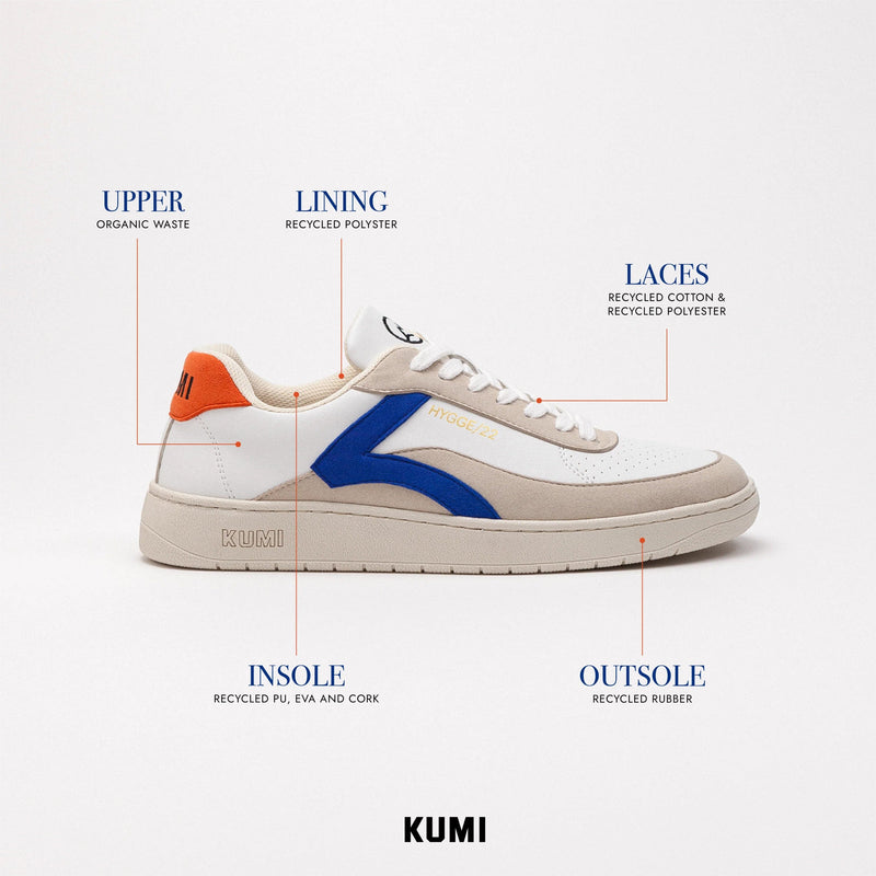 KUMI Sneakers Hygge/22 Suede Papaya Blue