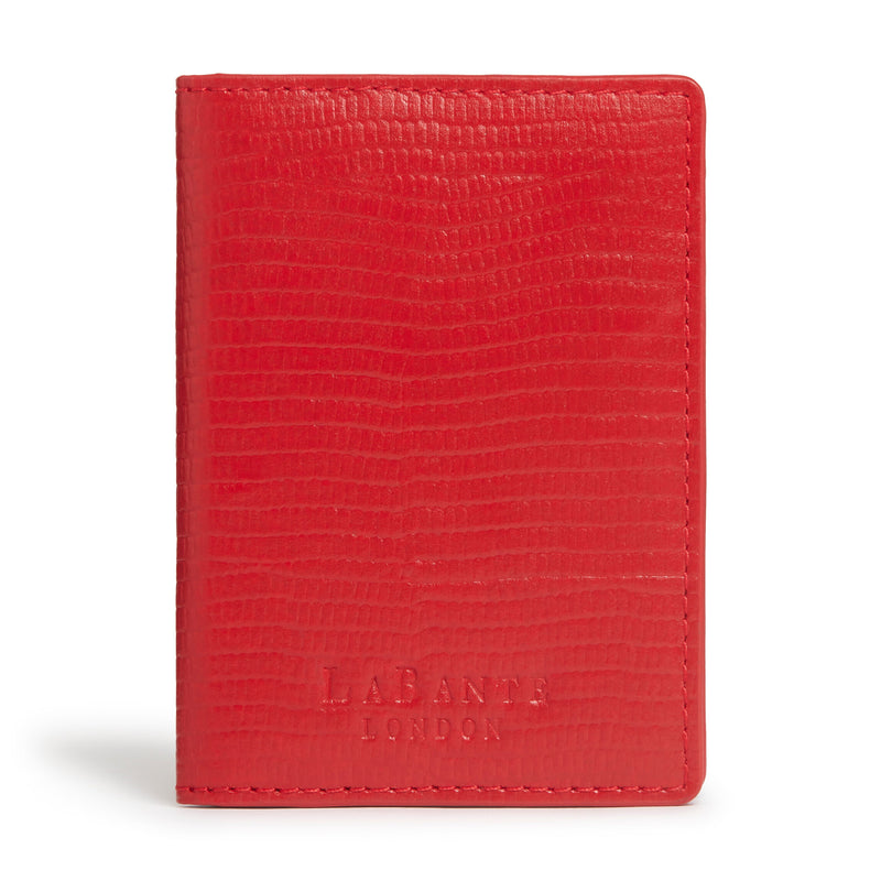 La Bante Nutcombe Red Passport Holder & bi-fold CC holder Gift Box