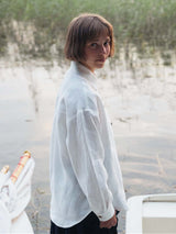 Immaculate Vegan - Laume Linen Vandene Women's Linen Shirt | Multiple Colours S / Milky White