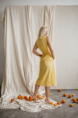 Immaculate Vegan - Laume Linen Salomeja Women's Linen Wrap Dress | Multiple Colours