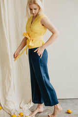 Immaculate Vegan - Laume Linen Smilte Women's Linen Top | Multiple Colours