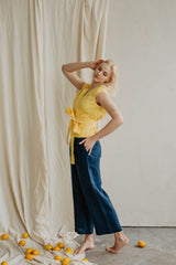 Immaculate Vegan - Laume Linen Smilte Women's Linen Top | Multiple Colours