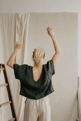 Immaculate Vegan - Laume Linen Vyte Women's Linen Top | Multiple Colours