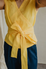 Immaculate Vegan - Laume Linen Smilte Women's Linen Top | Multiple Colours XS / Sunshine Yellow