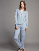 Immaculate Vegan - Lavender Hill Clothing Print TENCEL™ Lyocell Pyjama Set | Blue Blue / UK 8 / UK 8