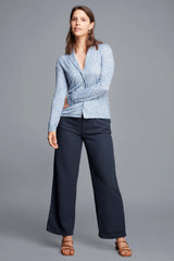 Immaculate Vegan - Lavender Hill Clothing Patterned Shawl Collared Top