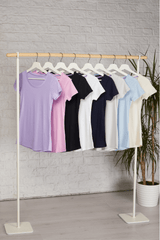 Immaculate Vegan - Lavender Hill Clothing Scoop Neck Cotton Modal Blend T-shirt