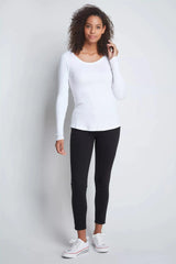 Immaculate Vegan - Lavender Hill Clothing Scoop Neck Long Sleeve Cotton Modal Blend T-shirt | Multiple Colours