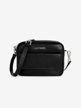 Immaculate Vegan - Lost Woods Aster MIRUM® Leather Vegan Crossbody Bag | Black & Silver