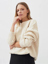 Immaculate Vegan - Mila.Vert Knitted Organic Cotton Triangle Jumper | Multiple Colours Cream / XS-M