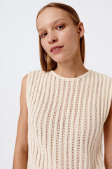 Immaculate Vegan - Mila.Vert Knitted ribbed lace top
