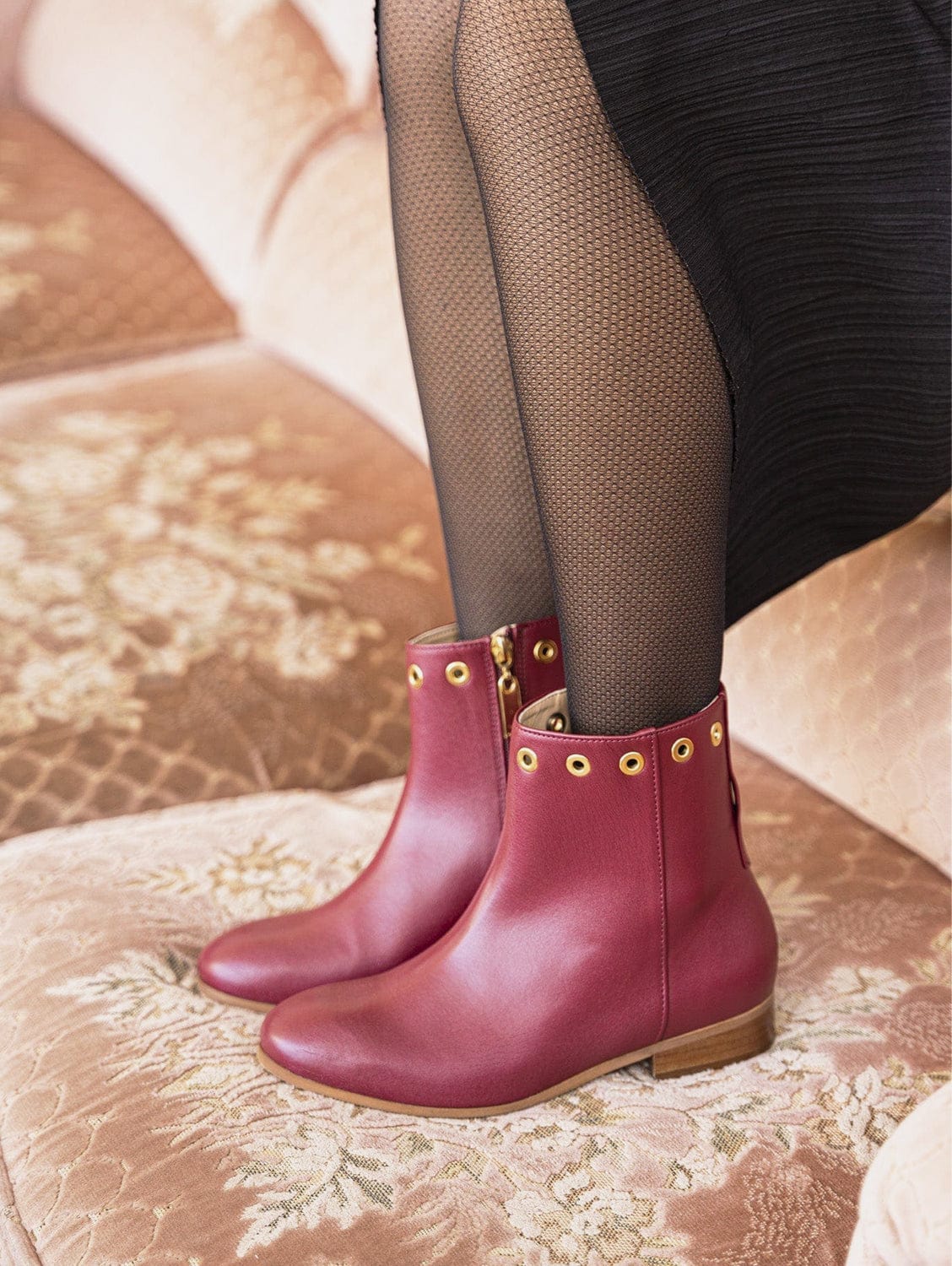 Ankle hotsell boots maroon