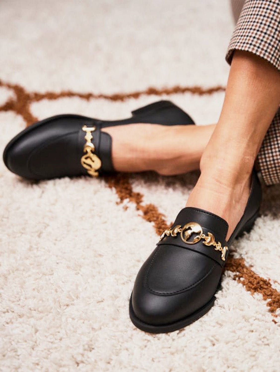 Vegan black hot sale loafers