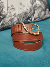 Immaculate Vegan - Minuit sur Terre Comma Vegan Leather Belt | Camel 85