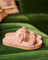 Immaculate Vegan - Minuit sur Terre Camellia Vegan Suede Sandals | Petal