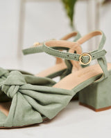 Immaculate Vegan - Minuit sur Terre Marquise Vegan Suede Heels | Sage