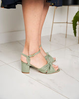 Immaculate Vegan - Minuit sur Terre Marquise Vegan Suede Heels | Sage