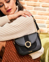 Immaculate Vegan - Minuit sur Terre Mira Grape Leather Vegan Crossbody Bag | Black