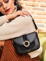 Immaculate Vegan - Minuit sur Terre Mira Grape Leather Vegan Crossbody Bag | Black