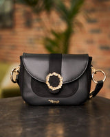 Immaculate Vegan - Minuit sur Terre Mira Grape Leather Vegan Crossbody Bag | Black