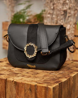 Immaculate Vegan - Minuit sur Terre Mira Grape Leather Vegan Crossbody Bag | Black