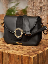 Immaculate Vegan - Minuit sur Terre Mira Grape Leather Vegan Crossbody Bag | Black