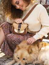 Immaculate Vegan - Minuit sur Terre Mira Vegan Leather Crossbody Bag | Cappuccino