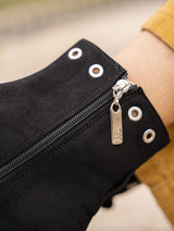 Immaculate Vegan - Minuit sur Terre Nansouty Vegan Suede Ankle Boots | Black