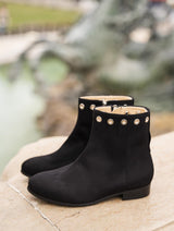 Immaculate Vegan - Minuit sur Terre Nansouty Vegan Suede Ankle Boots | Black