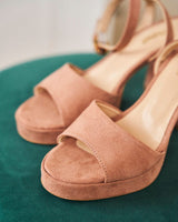 Immaculate Vegan - Minuit sur Terre Narcissus Vegan Suede Block Heels | Petal