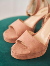 Immaculate Vegan - Minuit sur Terre Narcissus Vegan Suede Block Heels | Petal