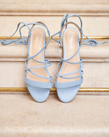 Immaculate Vegan - Minuit sur Terre Nasturtium Vegan Apple Leather Ankle Wrap Sandals | Celestial
