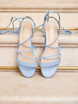 Immaculate Vegan - Minuit sur Terre Nasturtium Vegan Apple Leather Ankle Wrap Sandals | Celestial