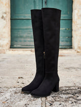 Immaculate Vegan - Minuit sur Terre Nocturnal Recycled Vegan Suede Knee High Boots | Black