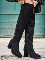 Immaculate Vegan - Minuit sur Terre Nocturnal Recycled Vegan Suede Knee High Boots | Black