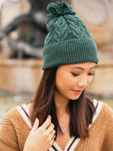 Immaculate Vegan - Minuit sur Terre Snowflake Recycled Cotton Vegan Hat | Forest Green