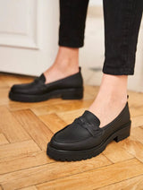 Immaculate Vegan - Minuit sur Terre Spell Recycled Grain Leather Vegan Loafers | Black