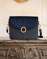 Immaculate Vegan - Minuit sur Terre Stellan Apple Leather Vegan Crossbody Bag | Midnight Blue