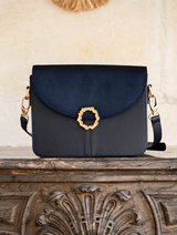 Immaculate Vegan - Minuit sur Terre Stellan Apple Leather Vegan Crossbody Bag | Midnight Blue