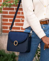 Immaculate Vegan - Minuit sur Terre Stellan Apple Leather Vegan Crossbody Bag | Midnight Blue