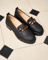 Immaculate Vegan - Minuit sur Terre Sherlock Vegan Grain Leather Loafers | Black UK2.5 / EU35 / US4.5