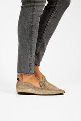 Immaculate Vegan - MOMOC Mocasín NY metalizado oro