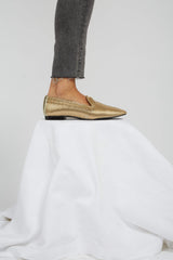 Immaculate Vegan - MOMOC Mocasín NY metalizado oro