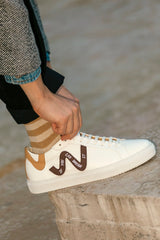 Immaculate Vegan - Mood Walk Wild Walker Men's Vegan Corn Leather Sneakers | Moka