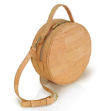 Immaculate Vegan - MURMALI Beta Handcrafted Cork Vegan Round Shoulder Bag | Natural