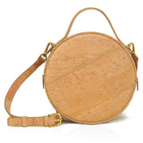 Immaculate Vegan - MURMALI Beta Handcrafted Cork Vegan Round Shoulder Bag | Natural