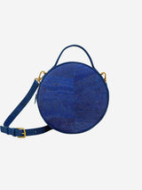 Immaculate Vegan - MURMALI Beta Handcrafted Cork Vegan Round Shoulder Bag | Navy